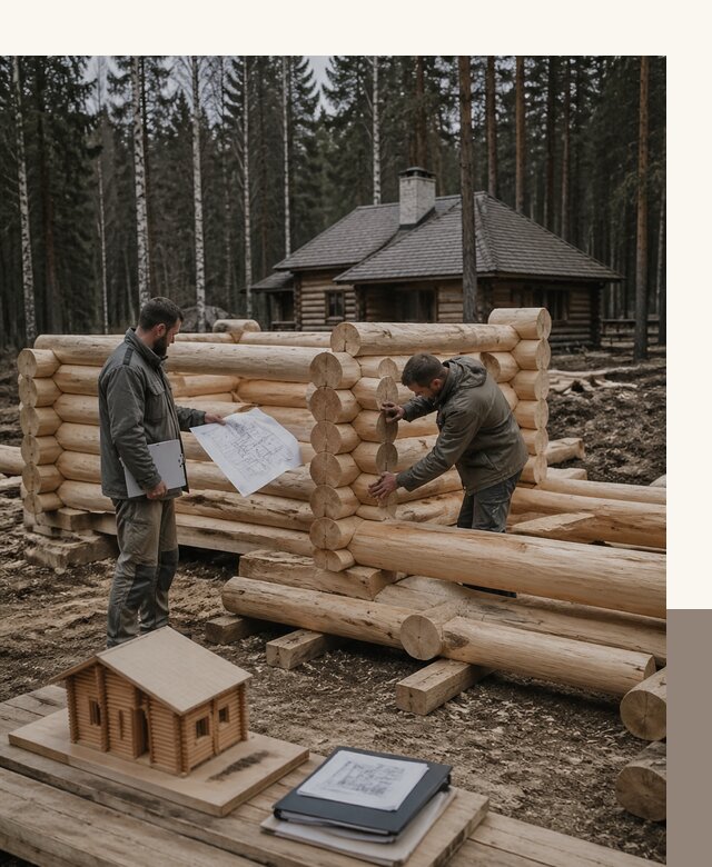 Проектирование и строительство домов из бревна в Урае